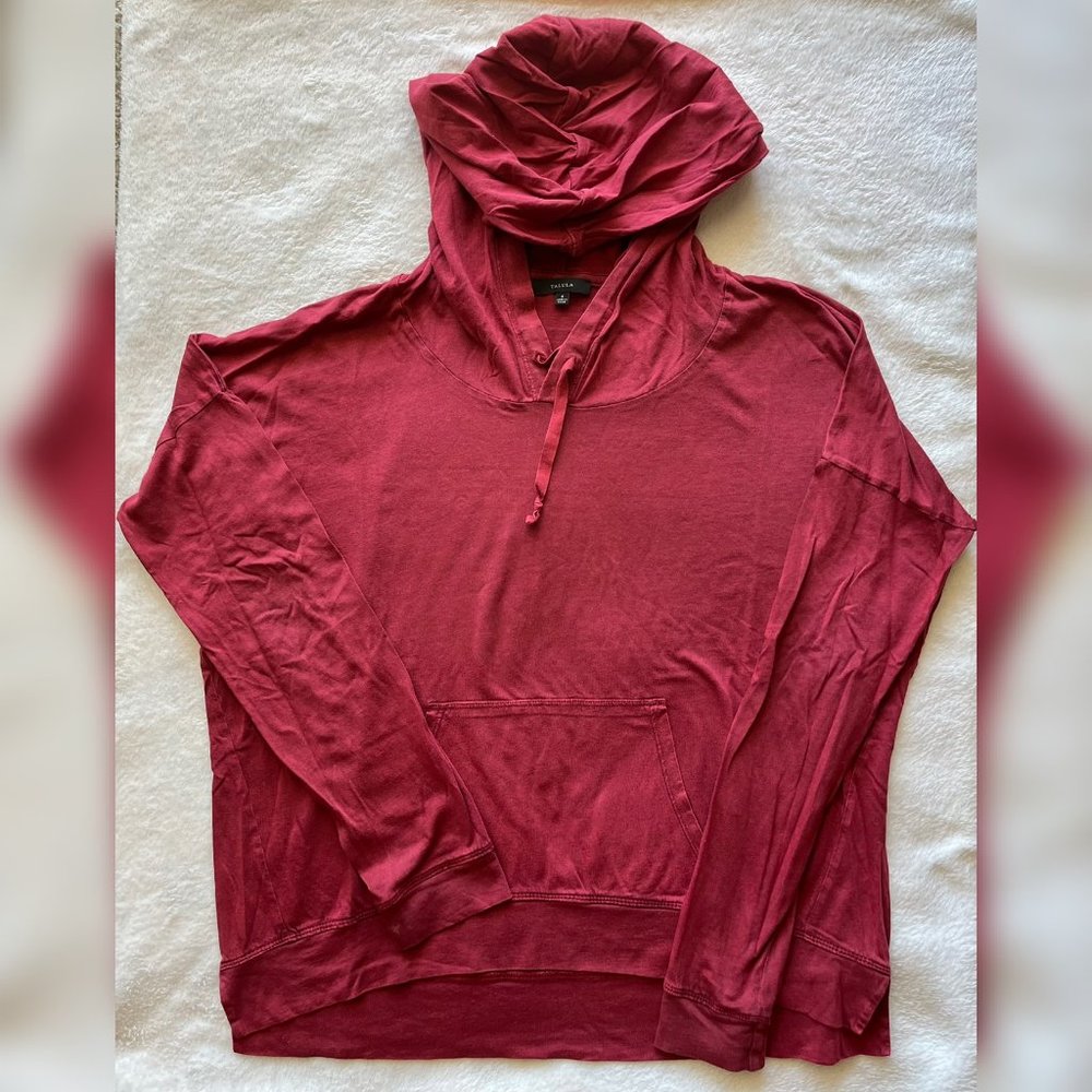 Aritzia Talula Crimson Hooded Shirt